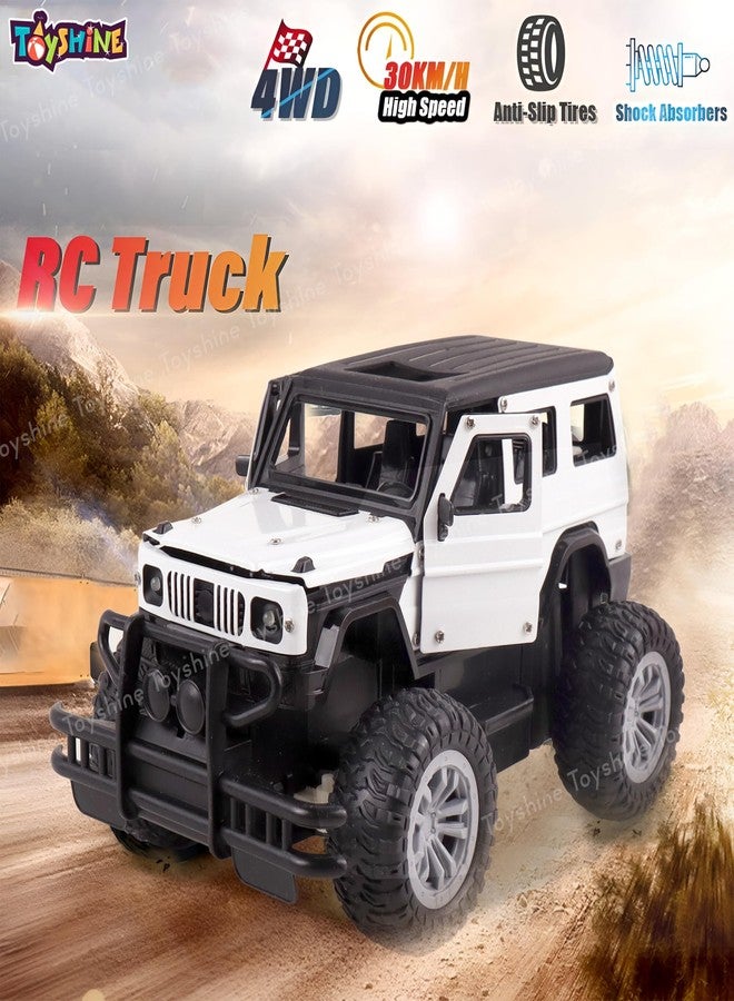 توي شاين سيارة ثار رباعية الدفع من توي شاين، تعمل بجهاز تحكم عن بعد، مزودة بأبواب وغطاء محرك قابلين للفتح، سيارة سباق استعراضية لجميع التضاريس، لون أبيض - Image 2